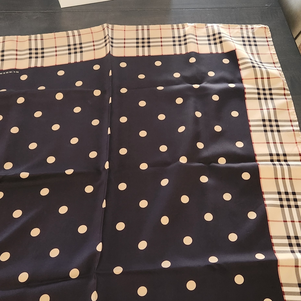 Burberry Polka Dot and Checkered Scarf